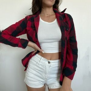 Black and red button up flannel